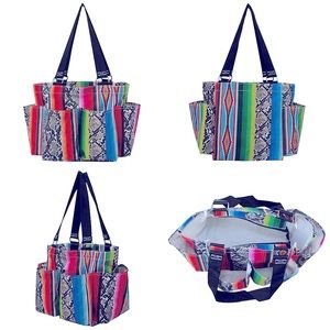 Slithering serape utility tote